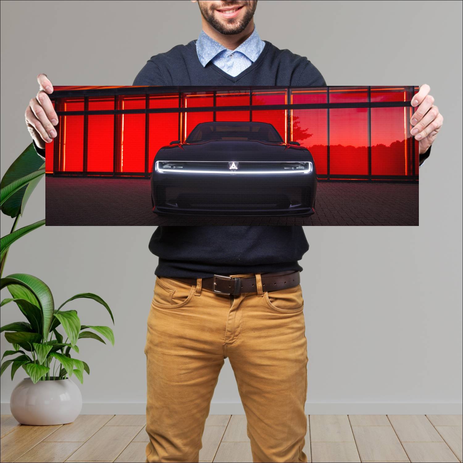 Cuadro grande 30x80cm 2022 Dodge Charger Daytona SRT CP004 Dodge