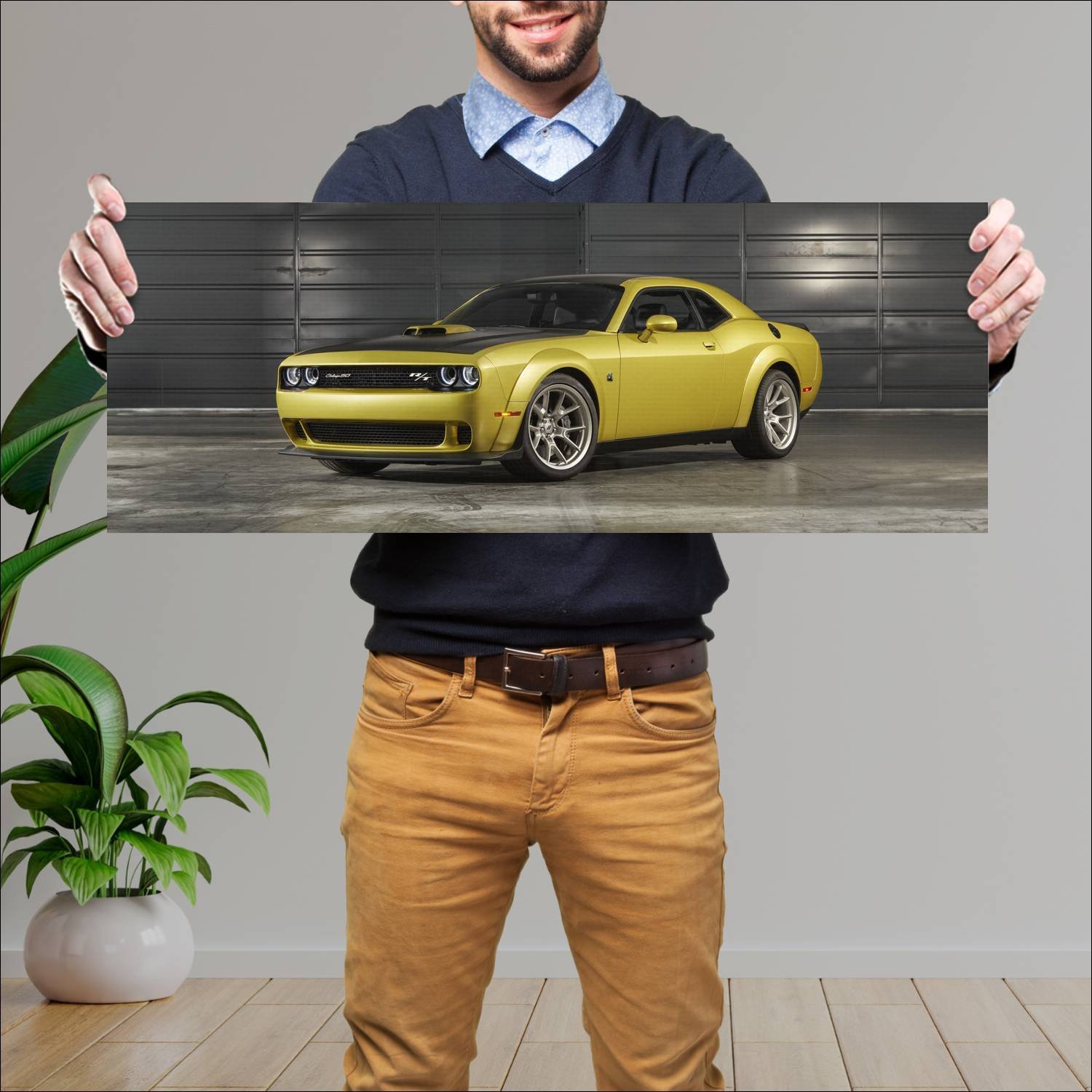 Cuadro grande 30x80cm 2020 dodge challenger rt scat pack SK Dodge