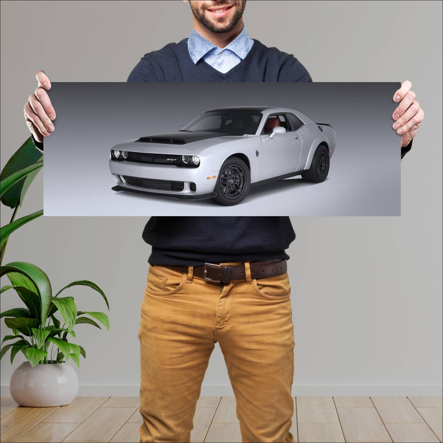 Cuadro grande 30x80cm 2023 dodge challenger srt demon 170 Dodge