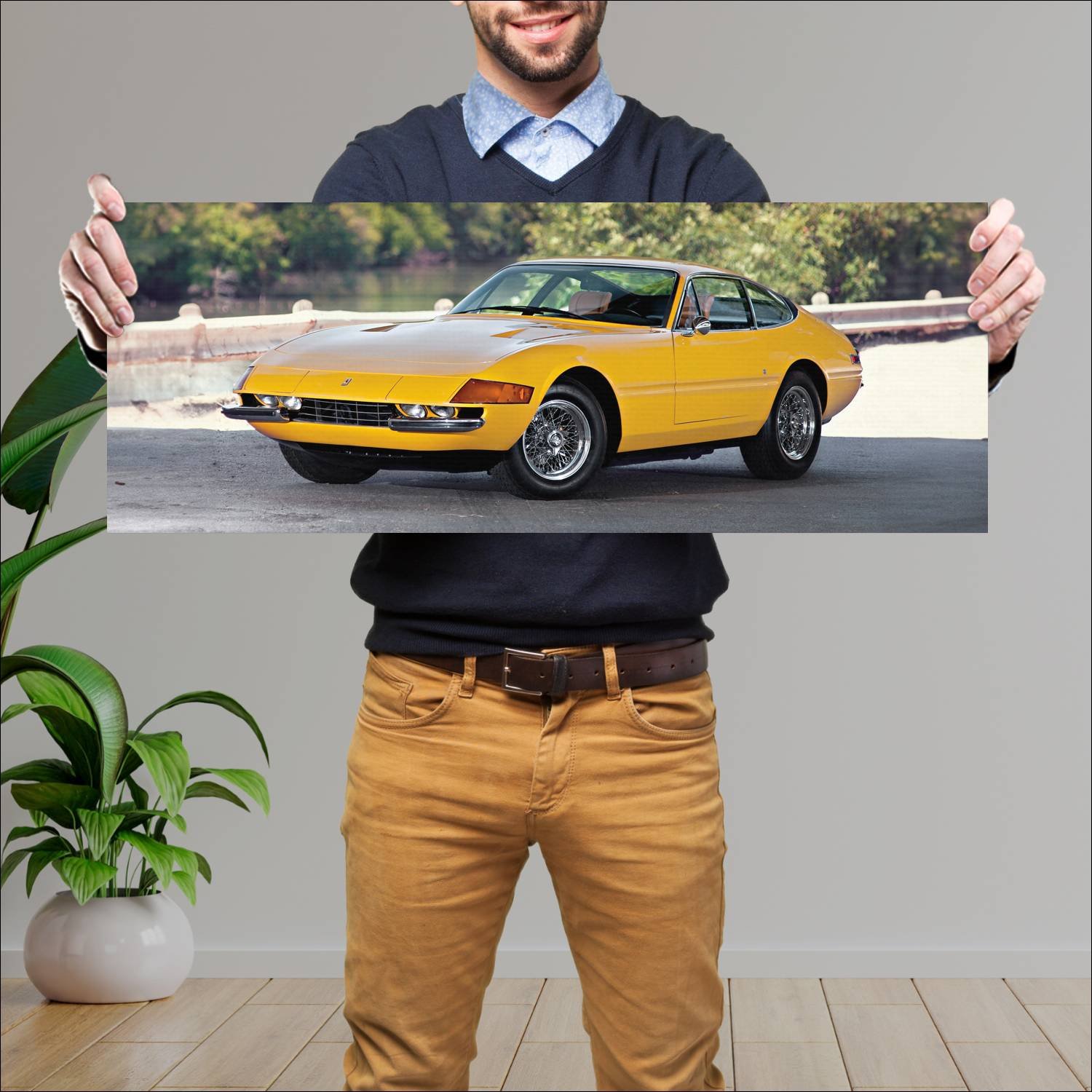 Cuadro grande 30x80cm 1971 ferrari 365 gtb 4 dayto 95 Ferrari