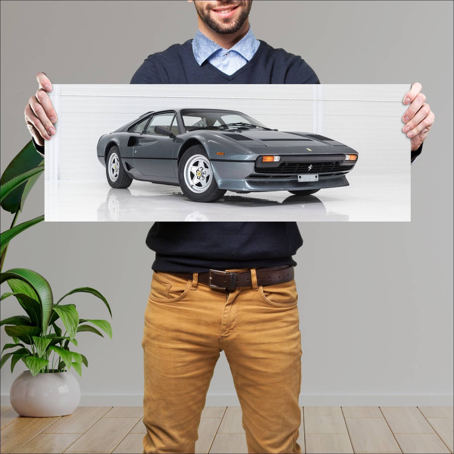 Cuadro grande 30x80cm 1982 ferrari 208 gtb turbo 7 178 Ferrari