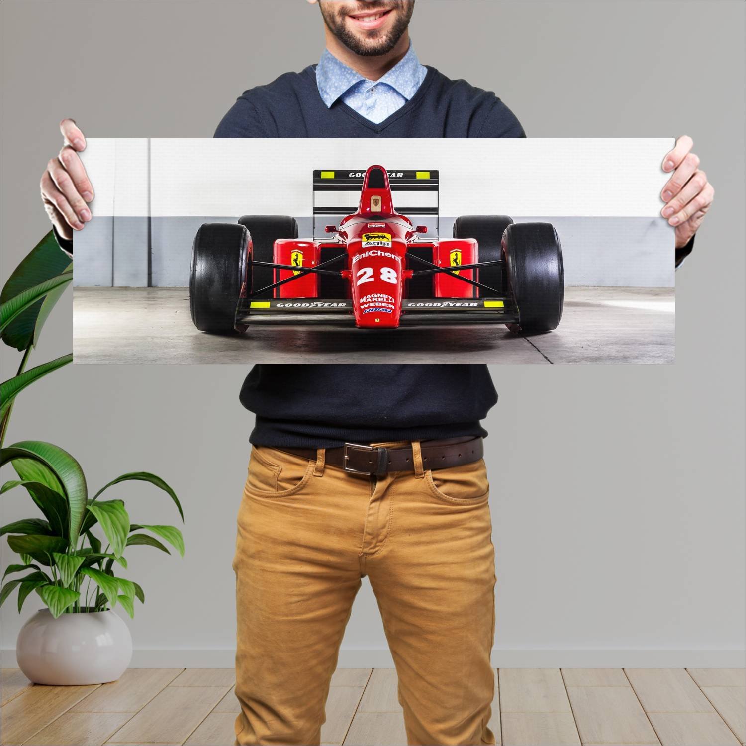 Cuadro grande 30x80cm 1989 ferrari f1 89 auto 233 Ferrari