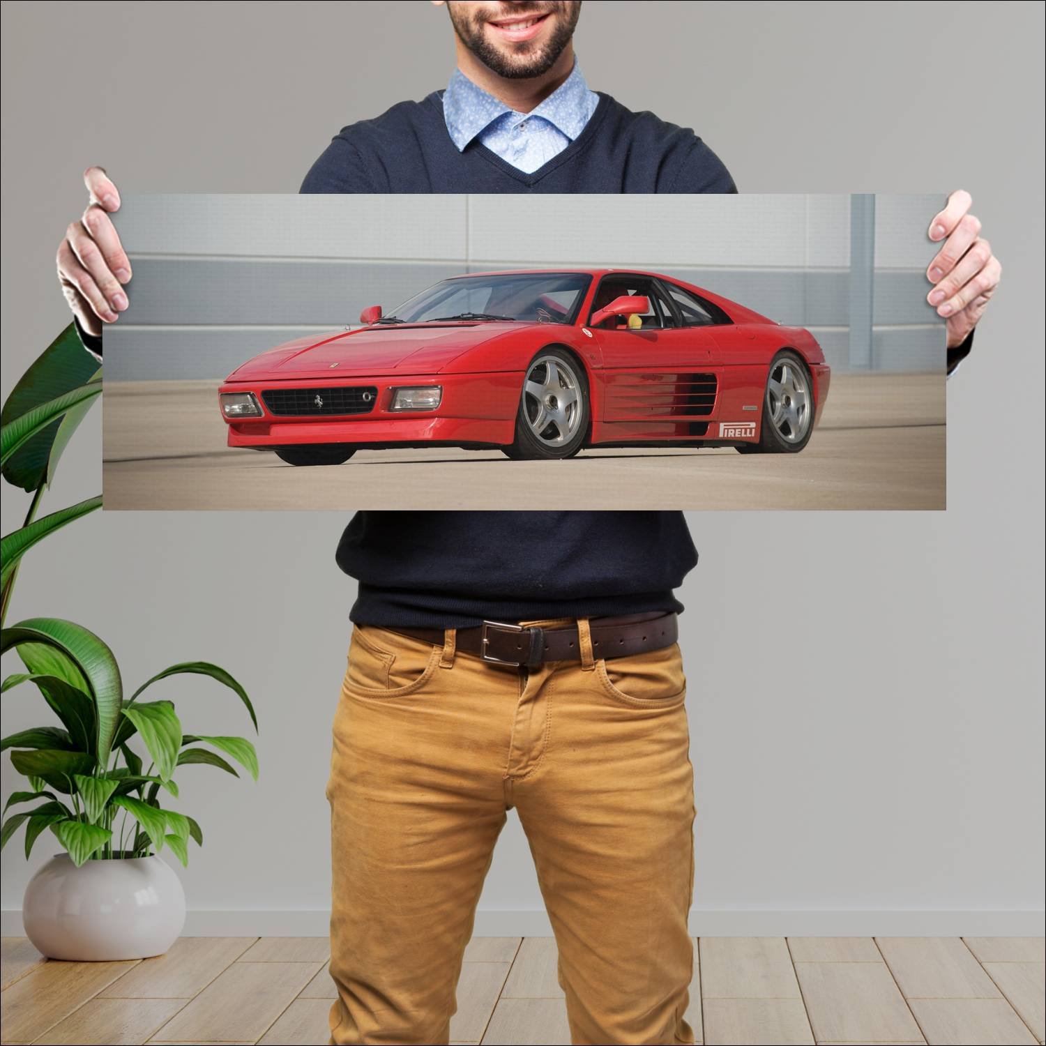 Cuadro grande 30x80cm 1993 ferrari 348 gt competiz 259 Ferrari