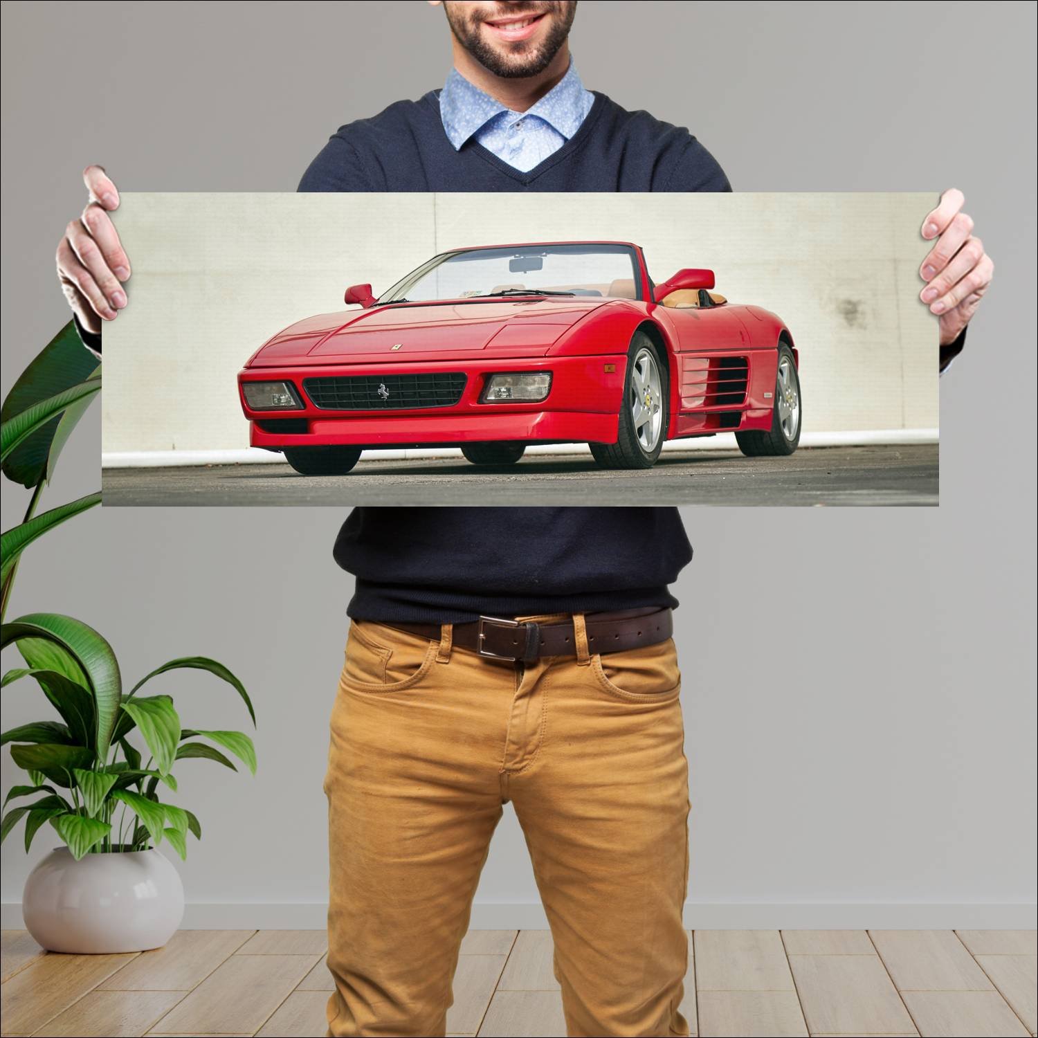 Cuadro grande 30x80cm 1993 ferrari 348 spider us 7 263 Ferrari