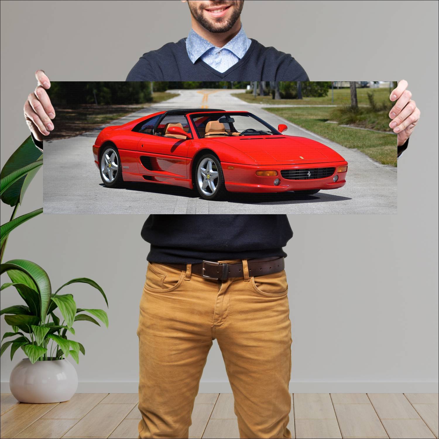 Cuadro grande 30x80cm 1994 ferrari f355 gts us 708 277 Ferrari