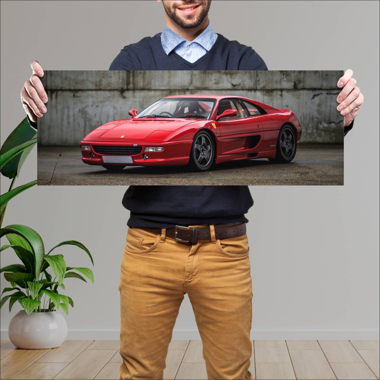 Cuadro grande 30x80cm 1995 ferrari f355 challenge 284 Ferrari