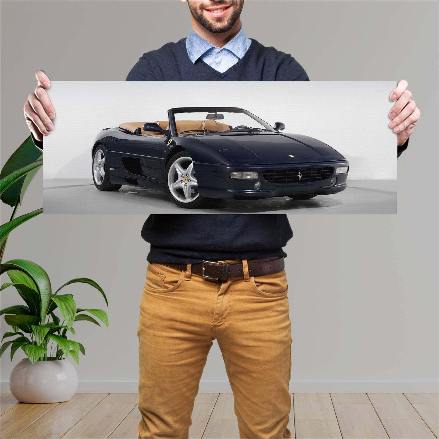 Cuadro grande 30x80cm 1995 ferrari f355 spider 708 285 Ferrari