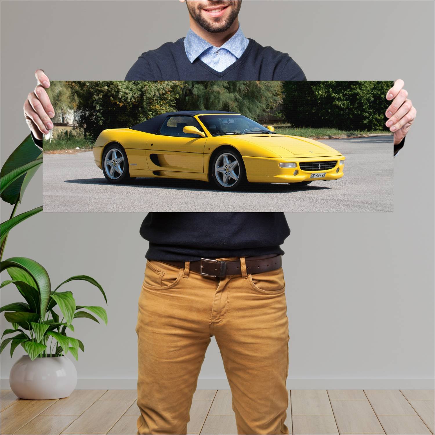Cuadro grande 30x80cm 1995 ferrari f355 spider 708 287 Ferrari