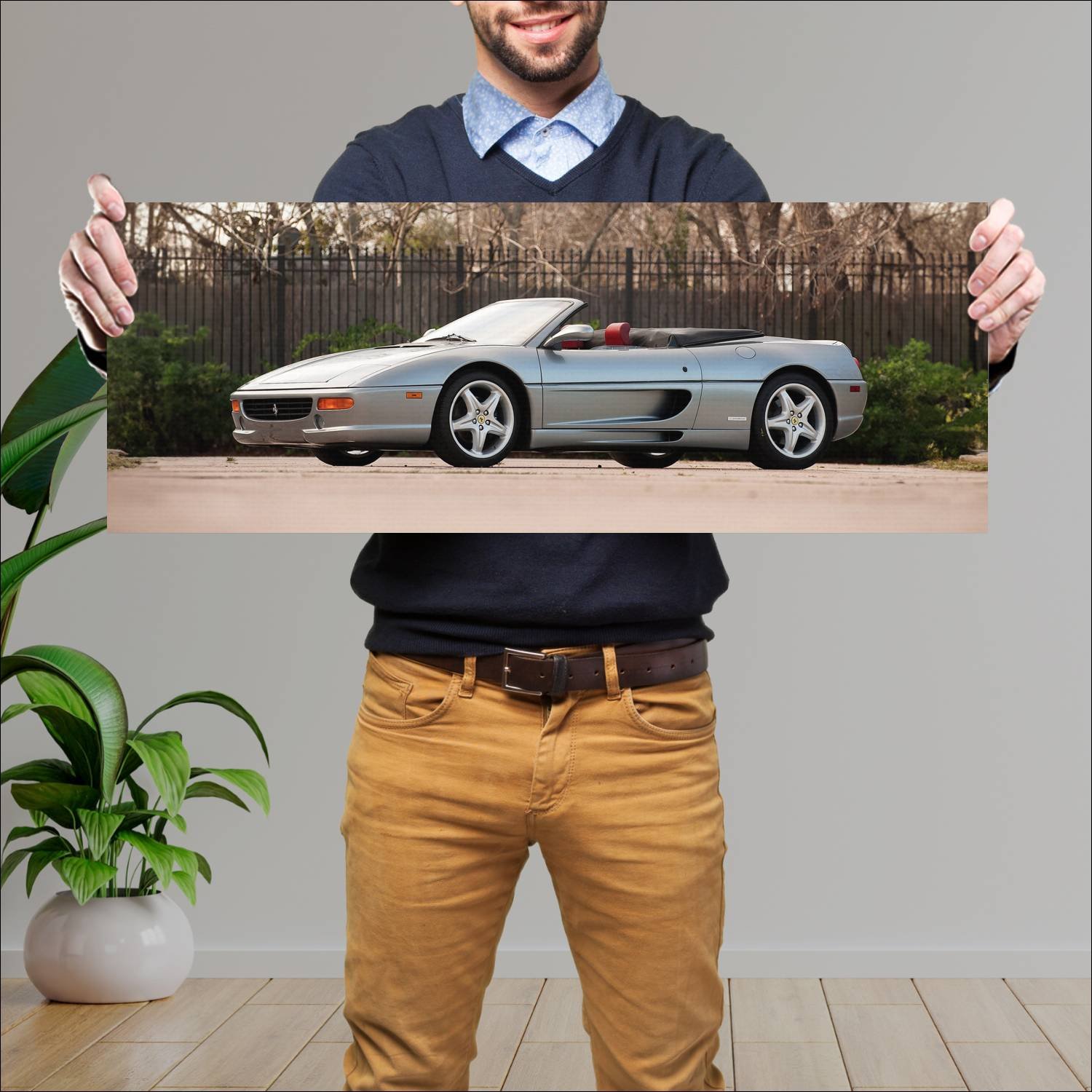 Cuadro grande 30x80cm 1995 ferrari f355 spider us 290 Ferrari