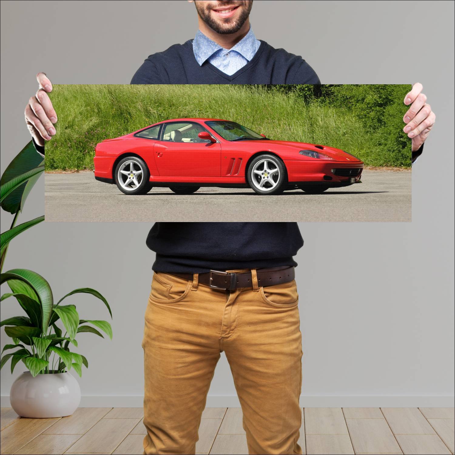 Cuadro grande 30x80cm 1996 ferrari 550 maranello 7 297 Ferrari