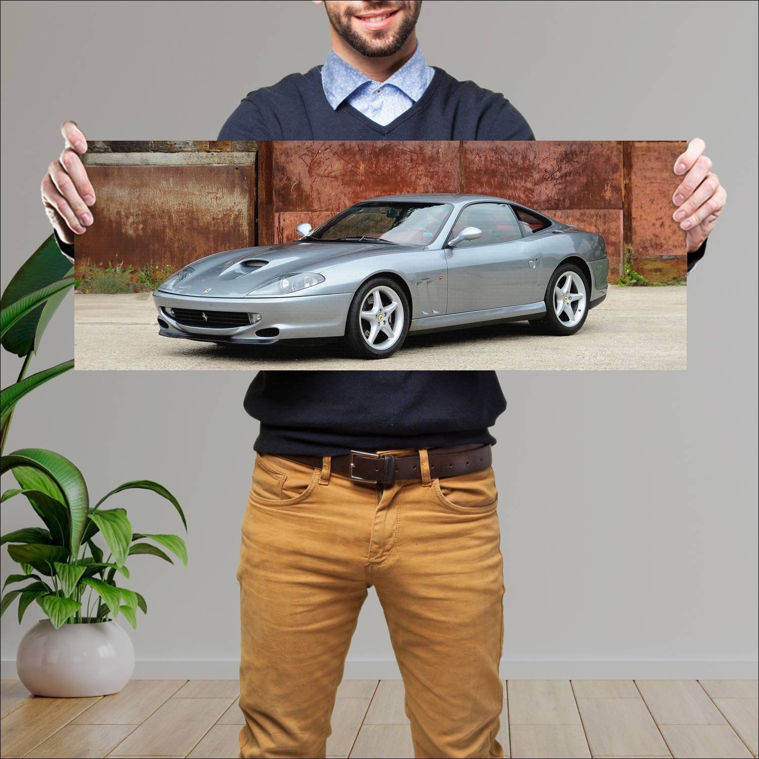 Cuadro grande 30x80cm 1996 ferrari 550 maranello 7 298 Ferrari