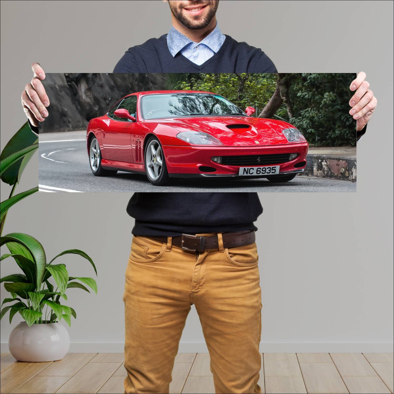 Cuadro grande 30x80cm 1996 ferrari 550 maranello u 301 Ferrari