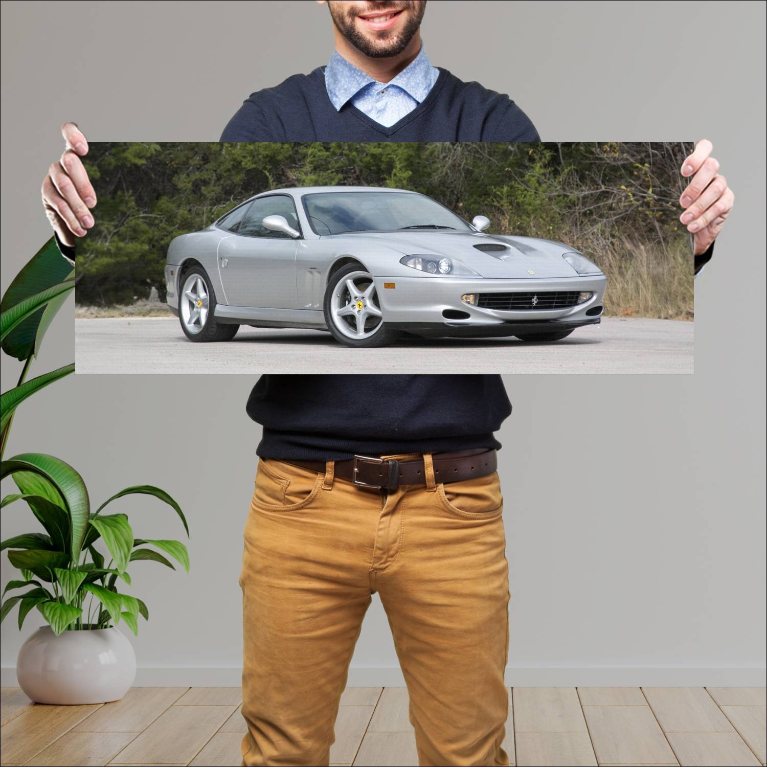 Cuadro grande 30x80cm 1996 ferrari 550 maranello u 303 Ferrari