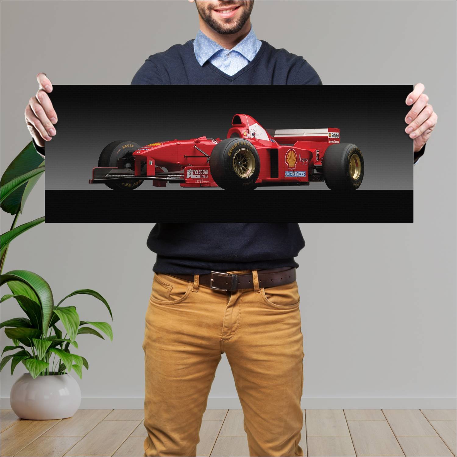 Cuadro grande 30x80cm 1997 ferrari f310b auto 305 Ferrari