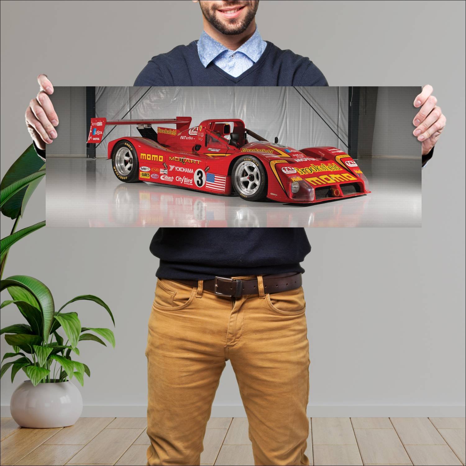 Cuadro grande 30x80cm 1998 ferrari 333 sp 019 Ferrari