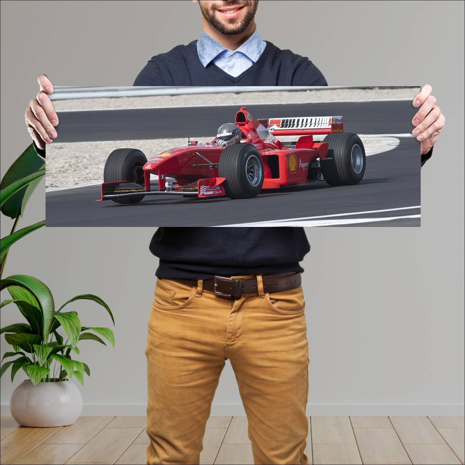 Cuadro grande 30x80cm 1998 ferrari f300 auto 310 Ferrari