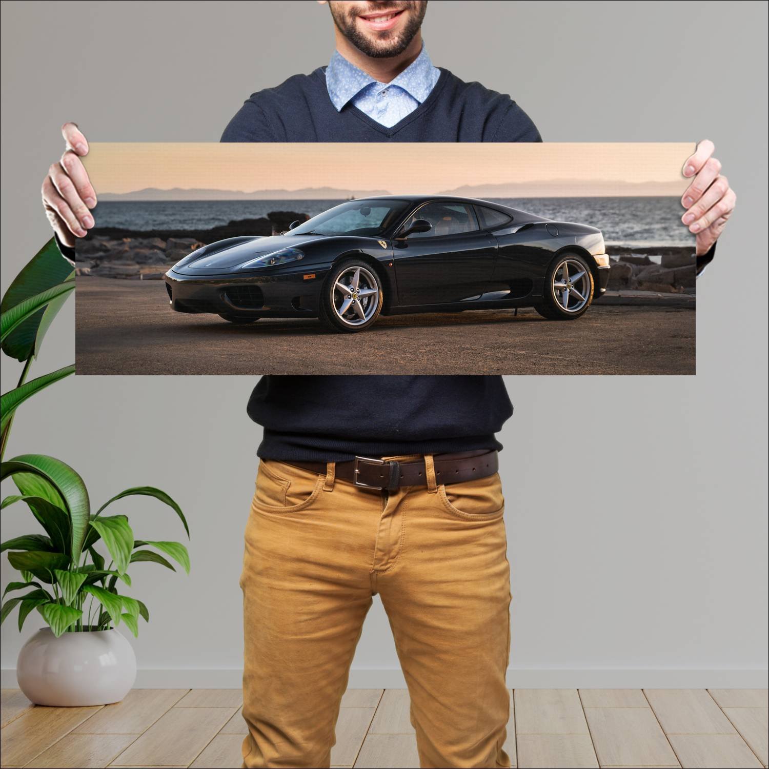 Cuadro grande 30x80cm 1999 ferrari 360 modena us 7 313 Ferrari