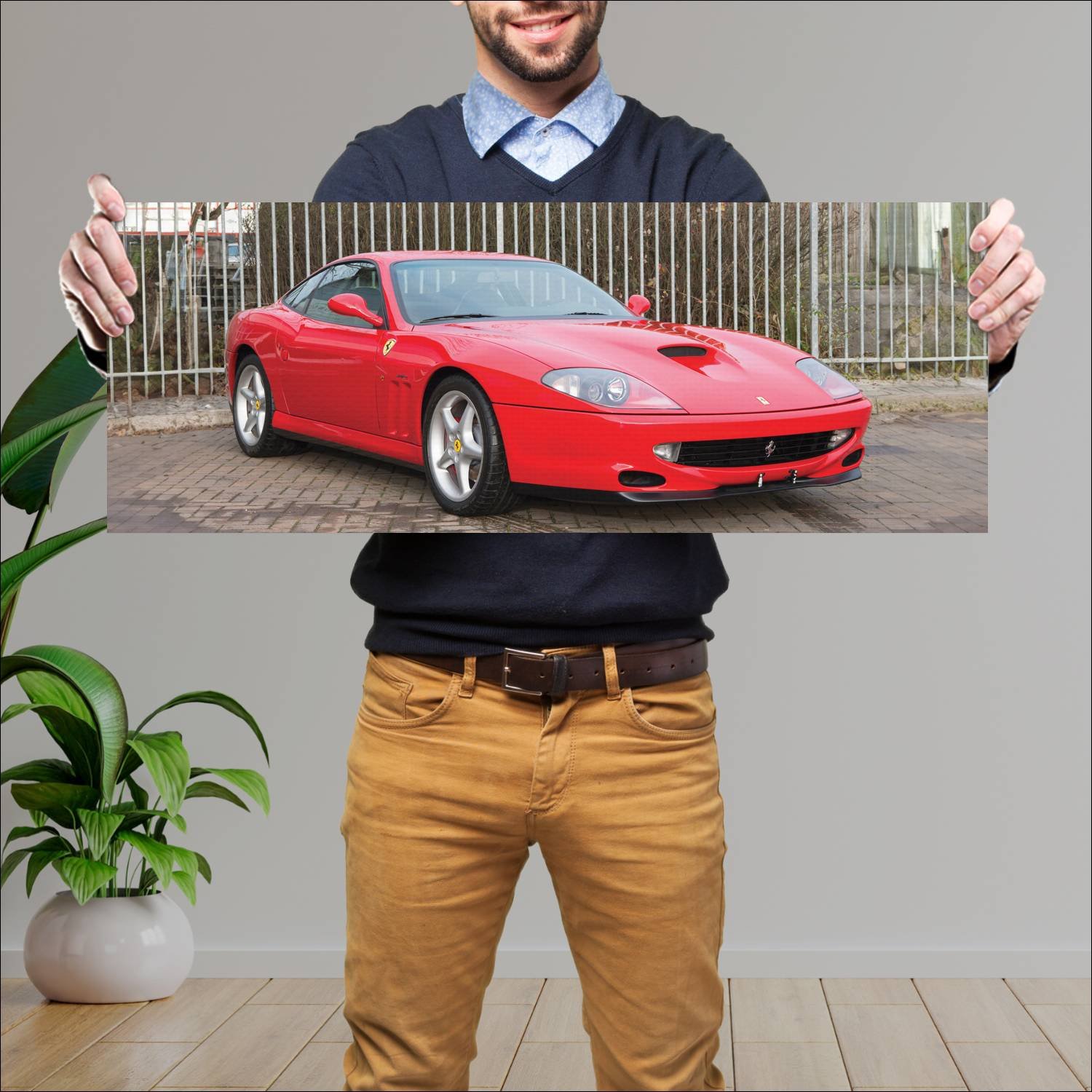 Cuadro grande 30x80cm 1999 ferrari 550 maranello w 314 Ferrari