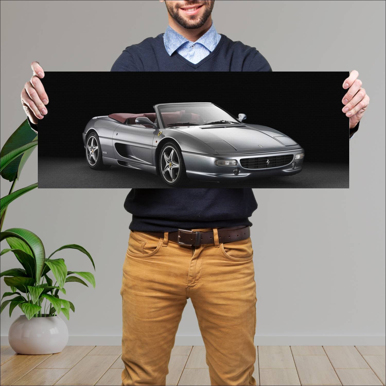 Cuadro grande 30x80cm 1999 ferrari f355 spider ser 315 Ferrari