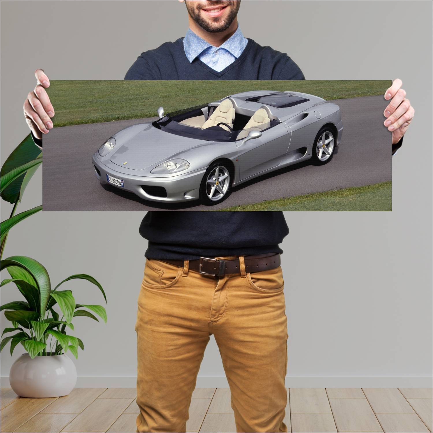 Cuadro grande 30x80cm 2000 ferrari 360 barchetta 7 317 Ferrari