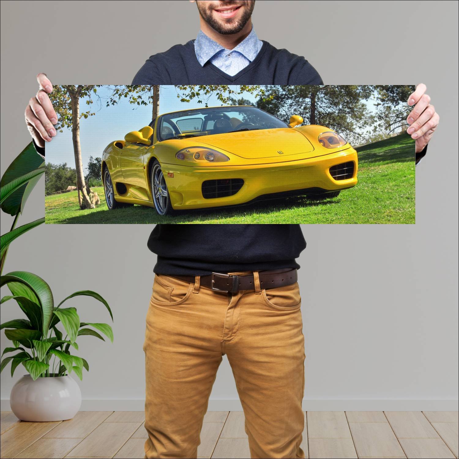Cuadro grande 30x80cm 2000 ferrari 360 spider us 7 322 Ferrari