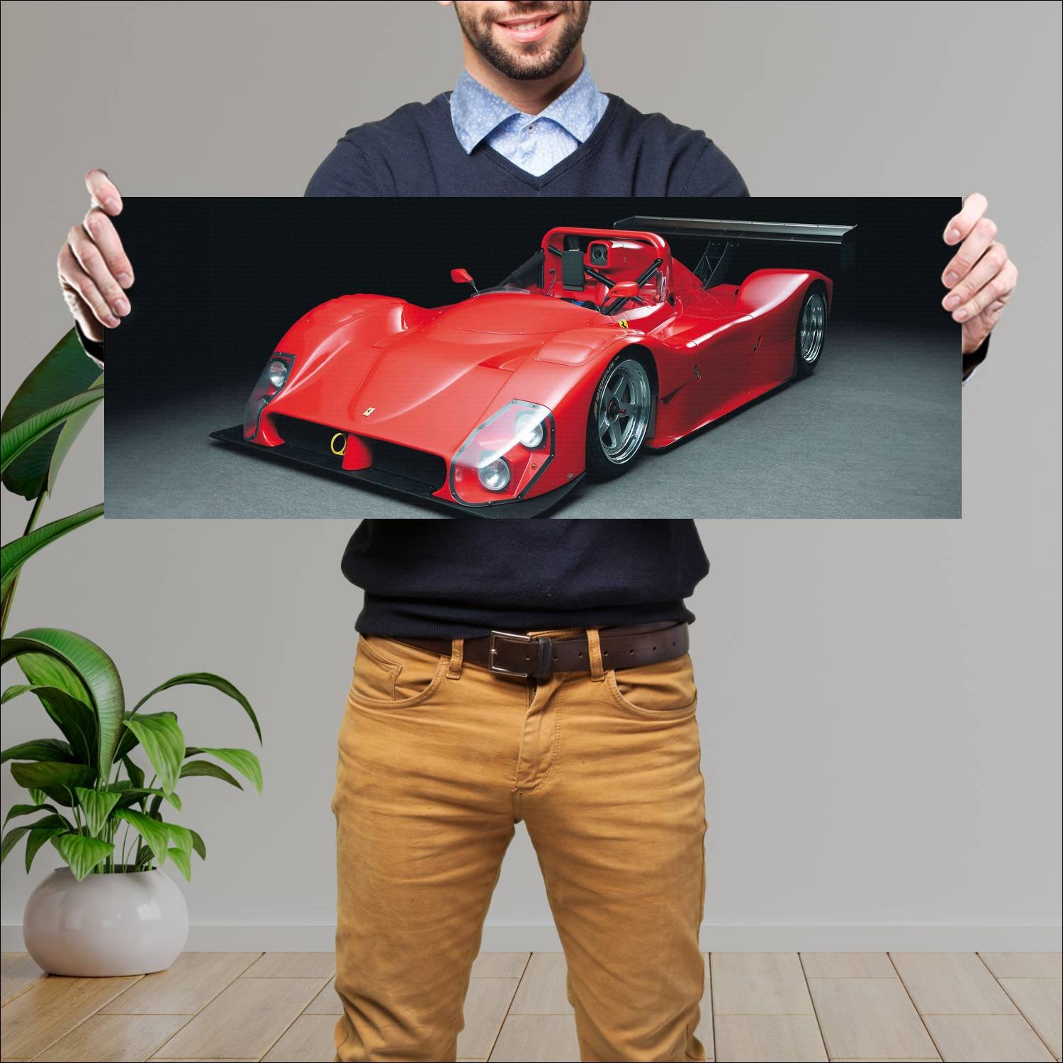 Cuadro grande 30x80cm 2001 ferrari 333 sp 040 Ferrari