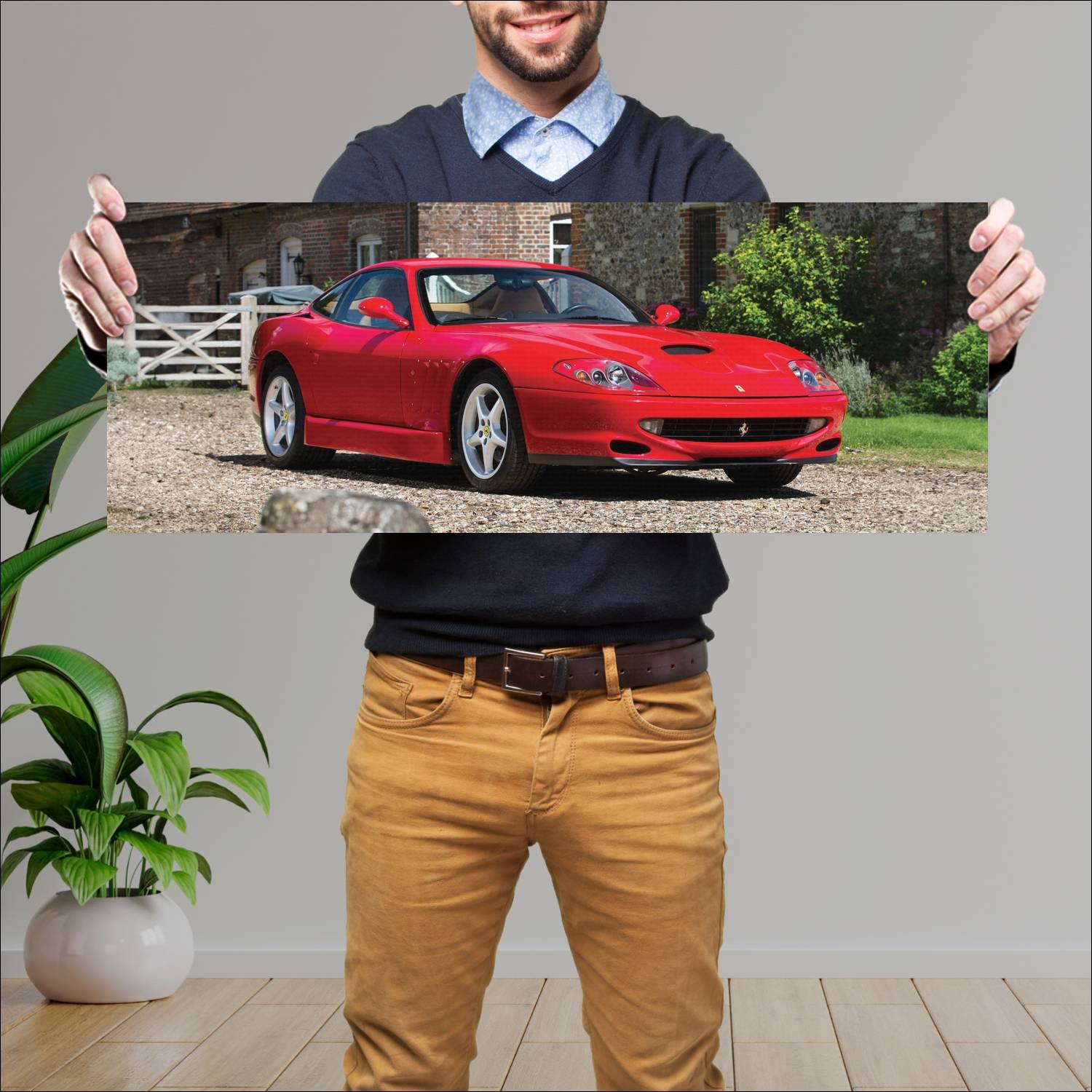 Cuadro grande 30x80cm 2001 ferrari 550 sperimental 333 Ferrari