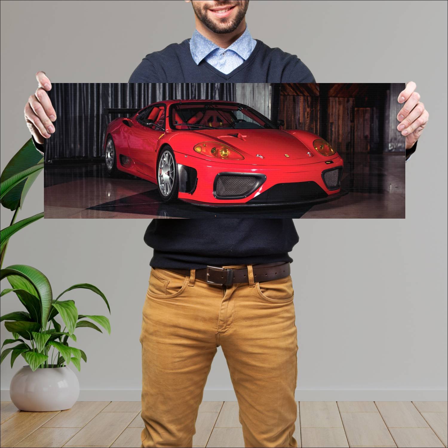 Cuadro grande 30x80cm 2002 ferrari 360 gt auto 340 Ferrari