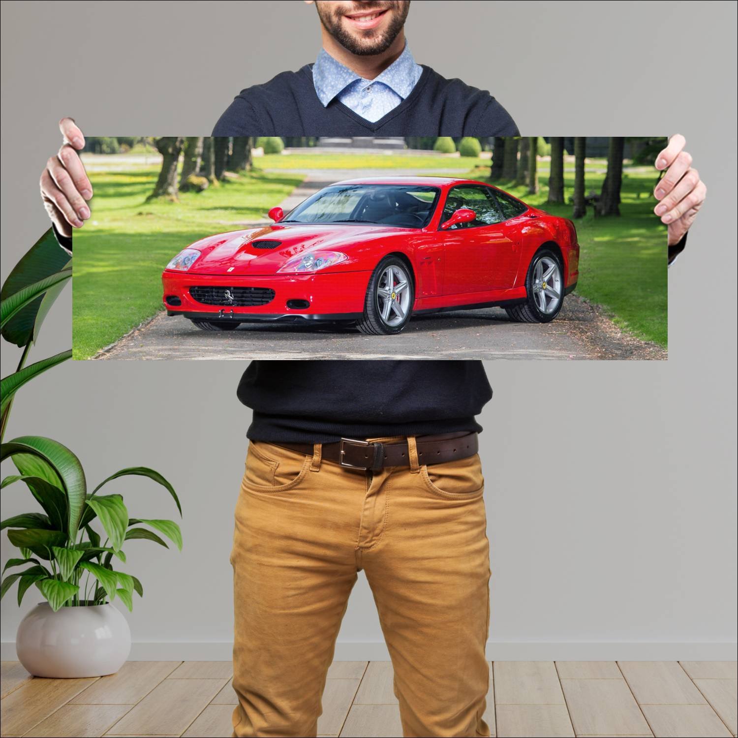Cuadro grande 30x80cm 2002 ferrari 575m maranello 341 Ferrari