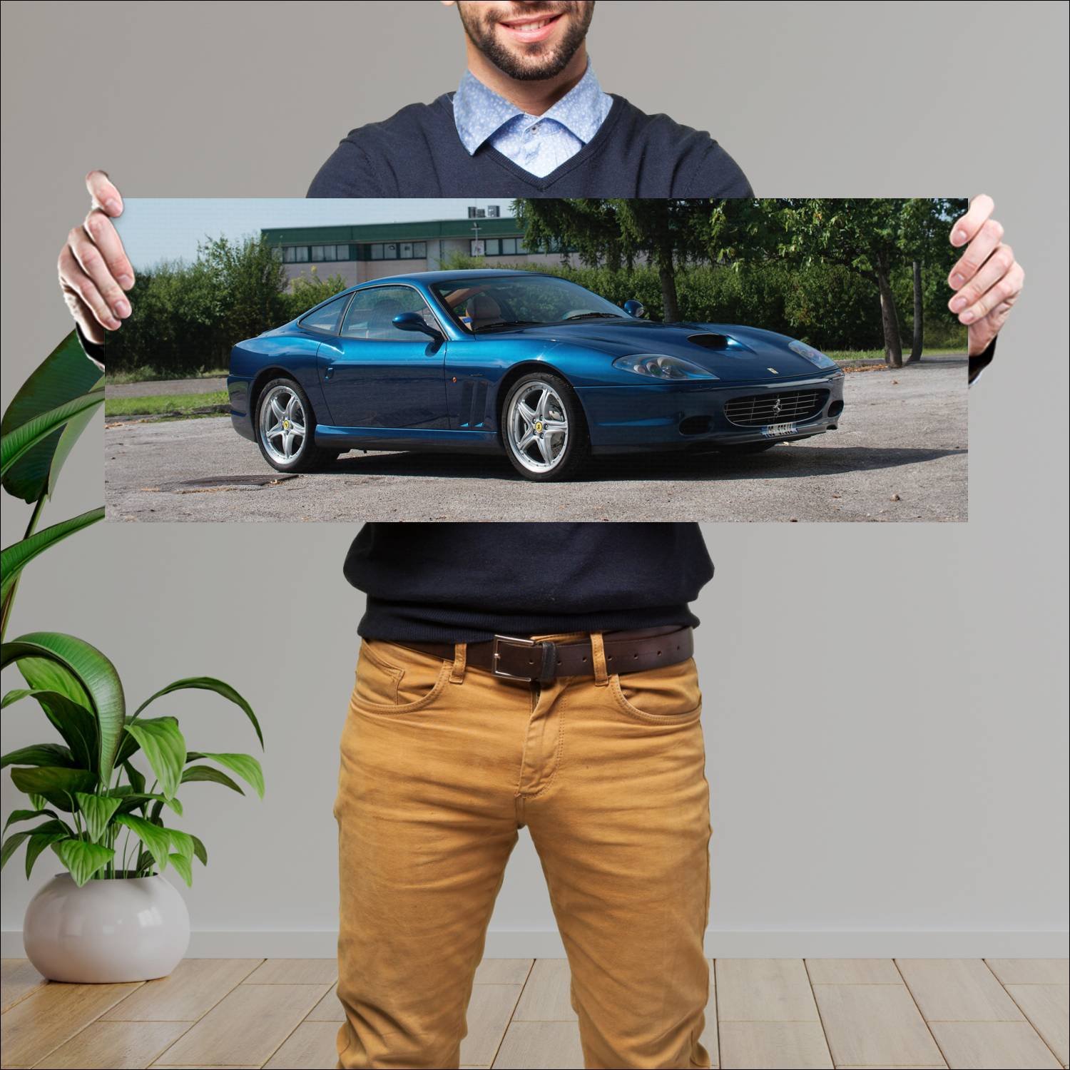 Cuadro grande 30x80cm 2002 ferrari 575m maranello 342 Ferrari
