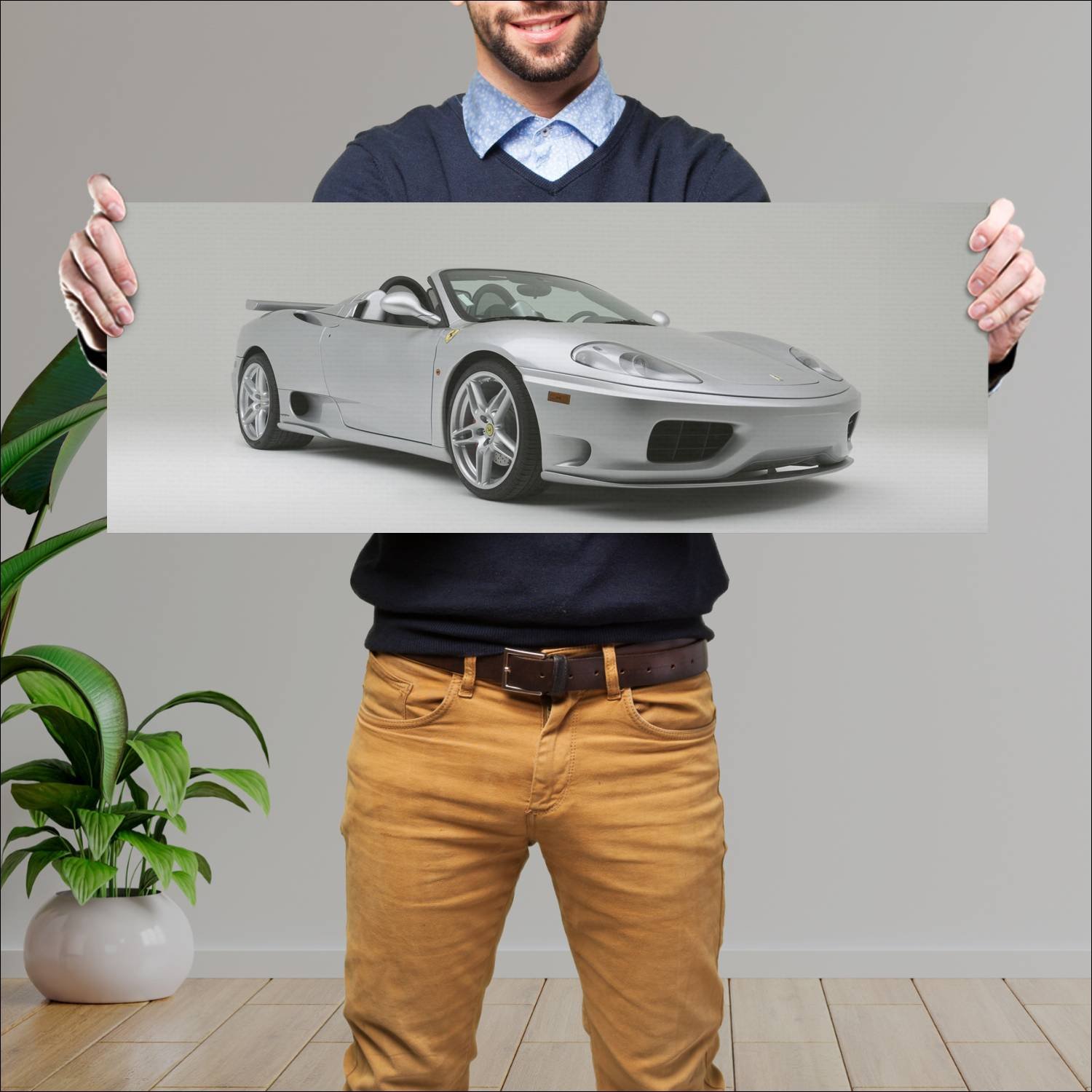 Cuadro grande 30x80cm 2003 ferrari 360 spider supe 350 Ferrari