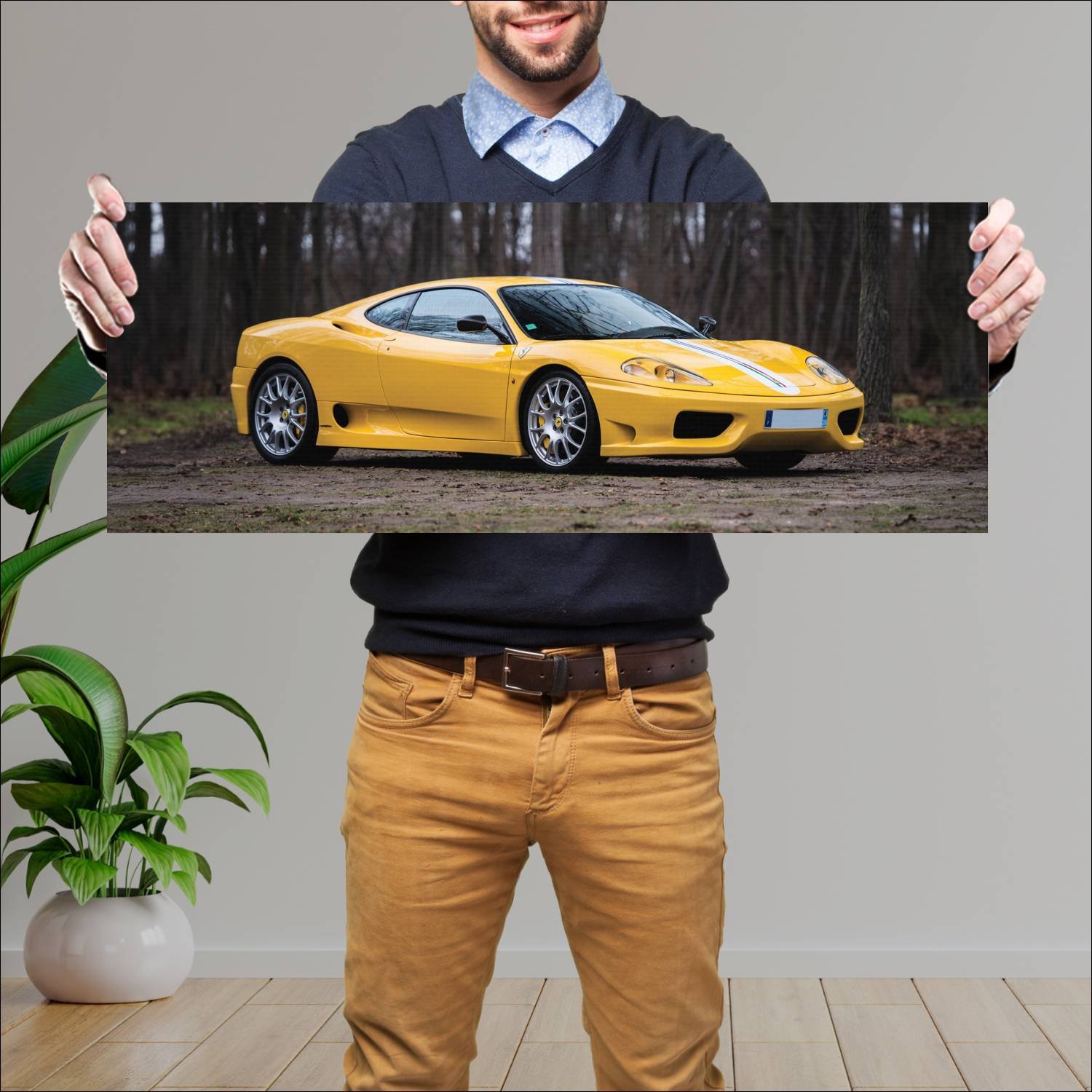 Cuadro grande 30x80cm 2003 ferrari challenge strad 353 Ferrari