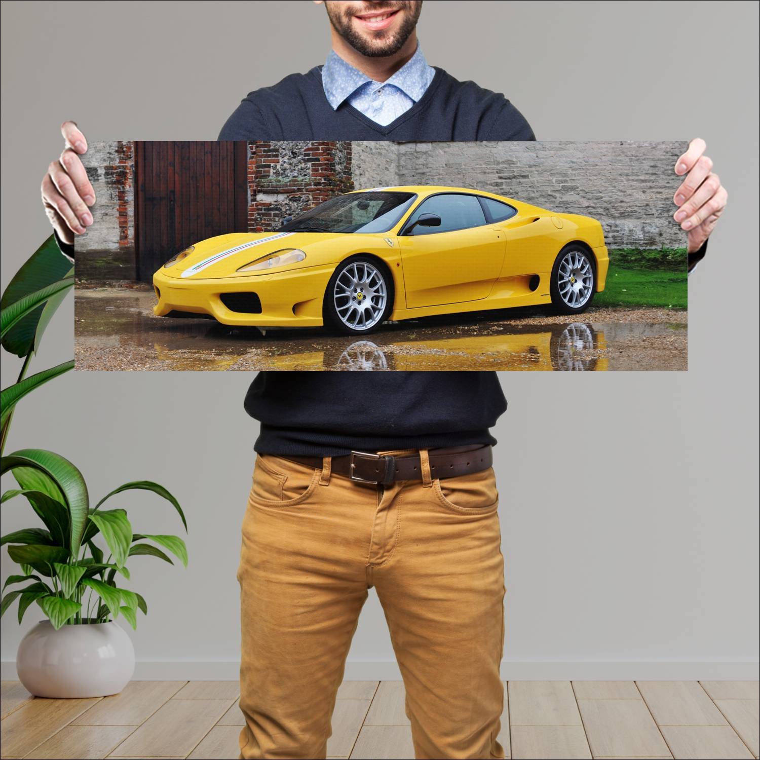 Cuadro grande 30x80cm 2003 ferrari challenge strad 354 Ferrari