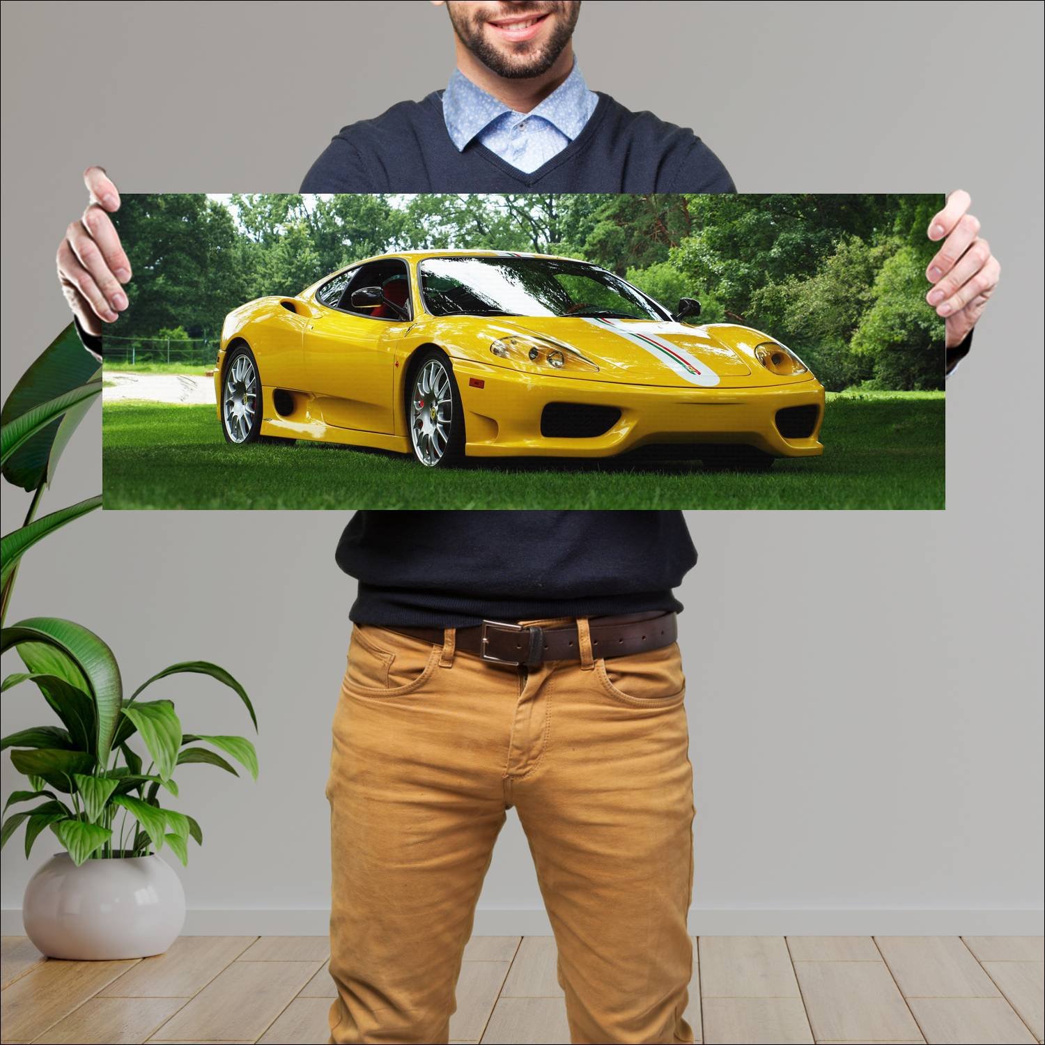 Cuadro grande 30x80cm 2003 ferrari challenge strad 357 Ferrari
