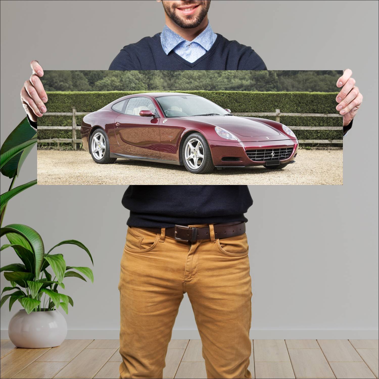Cuadro grande 30x80cm 2004 ferrari 612 scaglietti 361 Ferrari