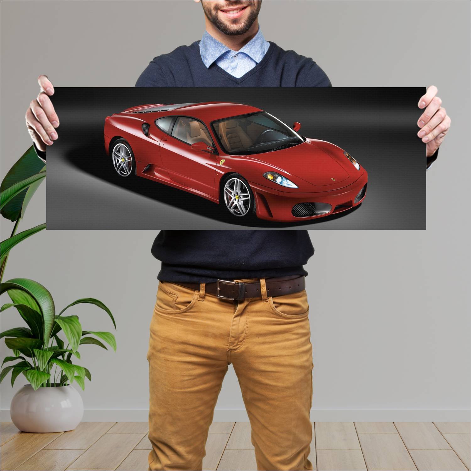 Cuadro grande 30x80cm 2004 ferrari f430 auto 365 Ferrari