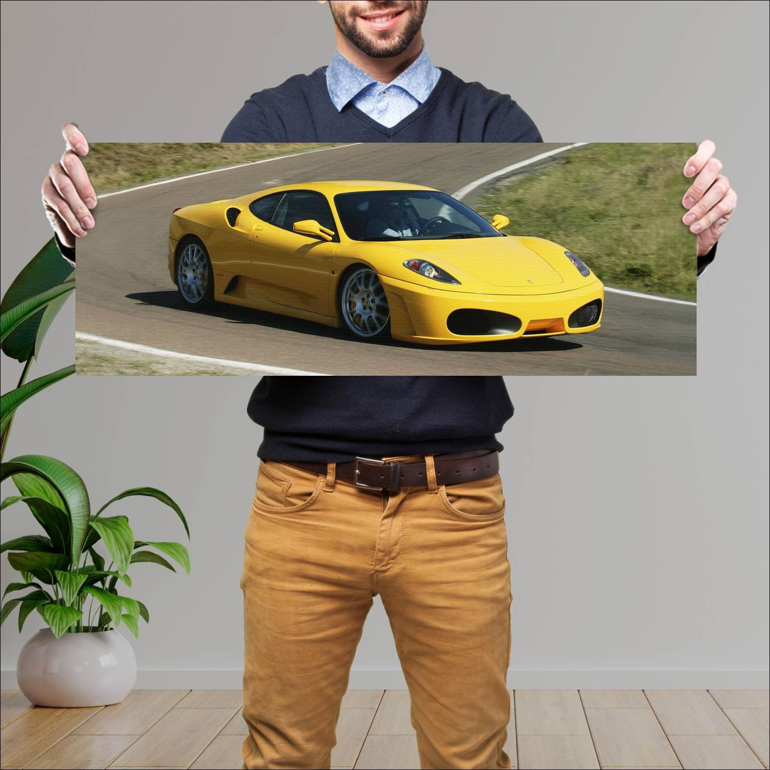 Cuadro grande 30x80cm 2004 ferrari f430 auto 366 Ferrari
