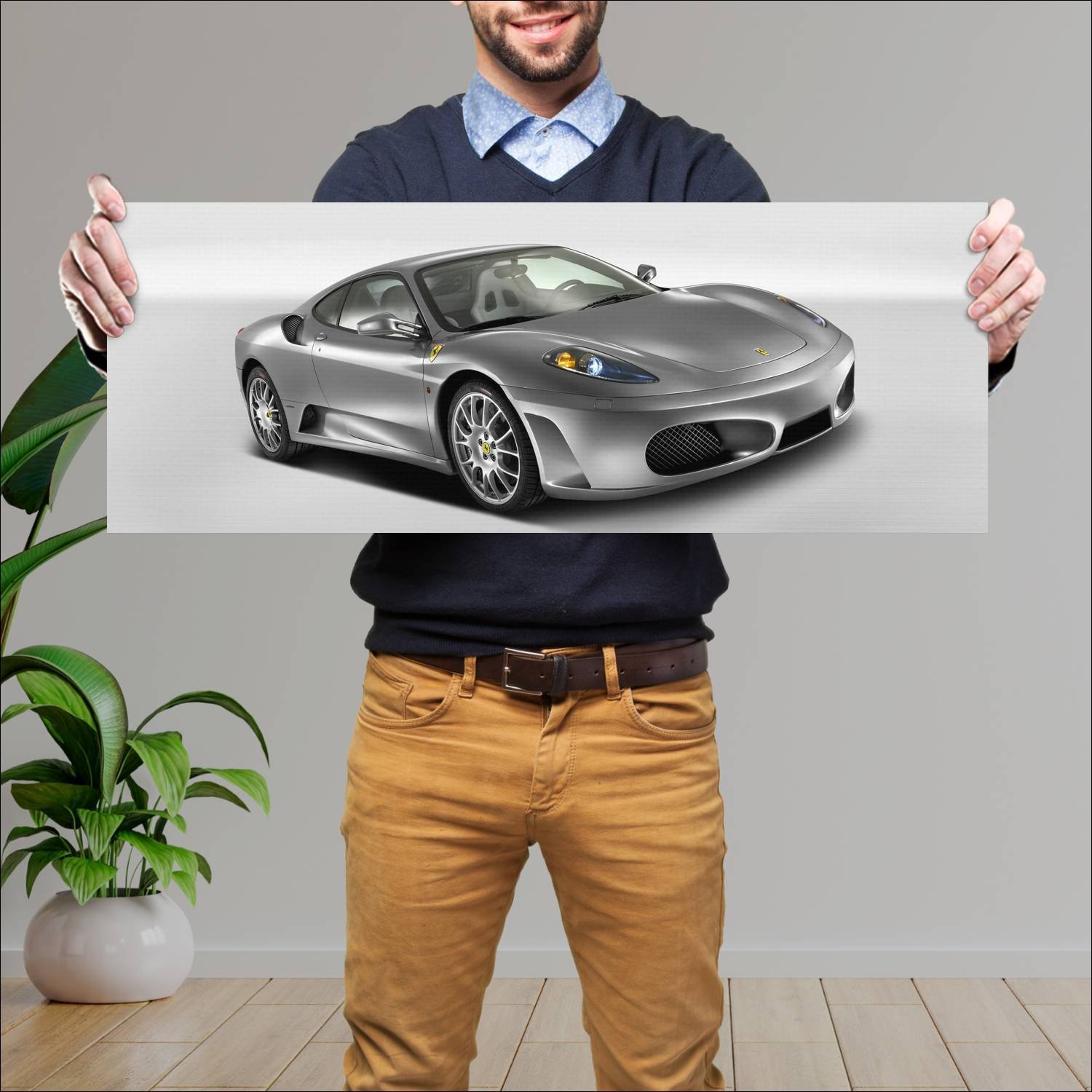 Cuadro grande 30x80cm 2004 ferrari f430 auto 367 Ferrari