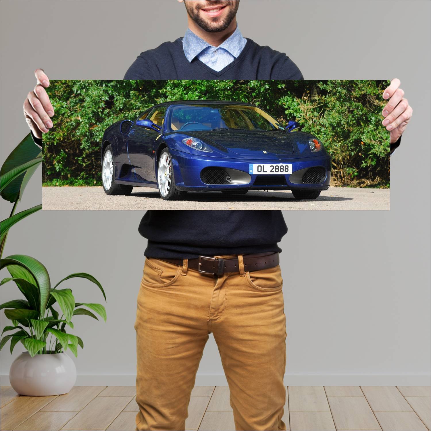 Cuadro grande 30x80cm 2004 ferrari f430 uk auto 369 Ferrari