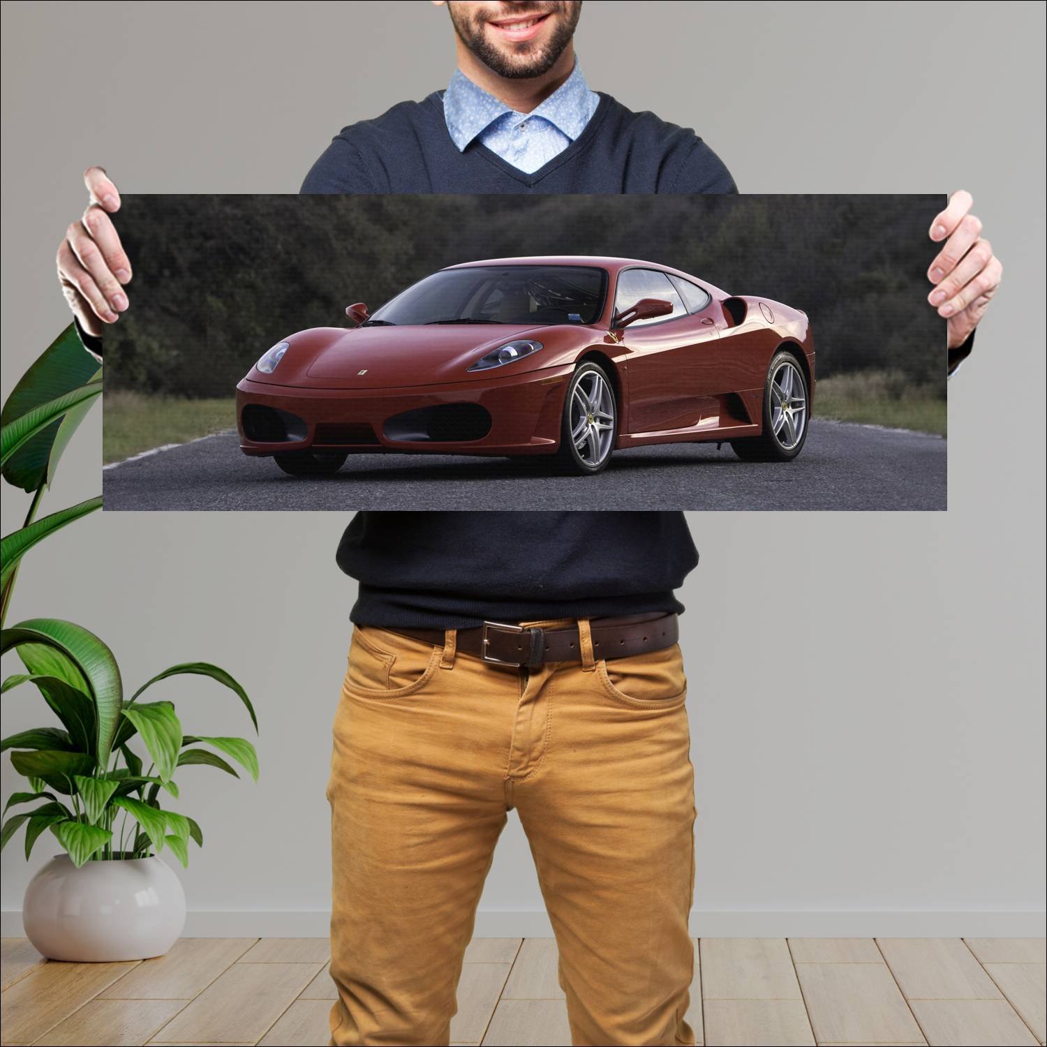 Cuadro grande 30x80cm 2004 ferrari f430 us auto h 370 Ferrari