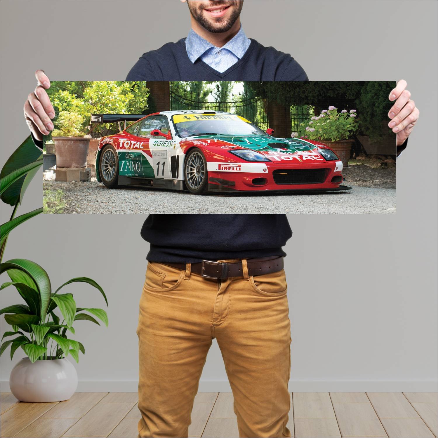 Cuadro grande 30x80cm 2005 ferrari 575 gtc evoluzi 371 Ferrari