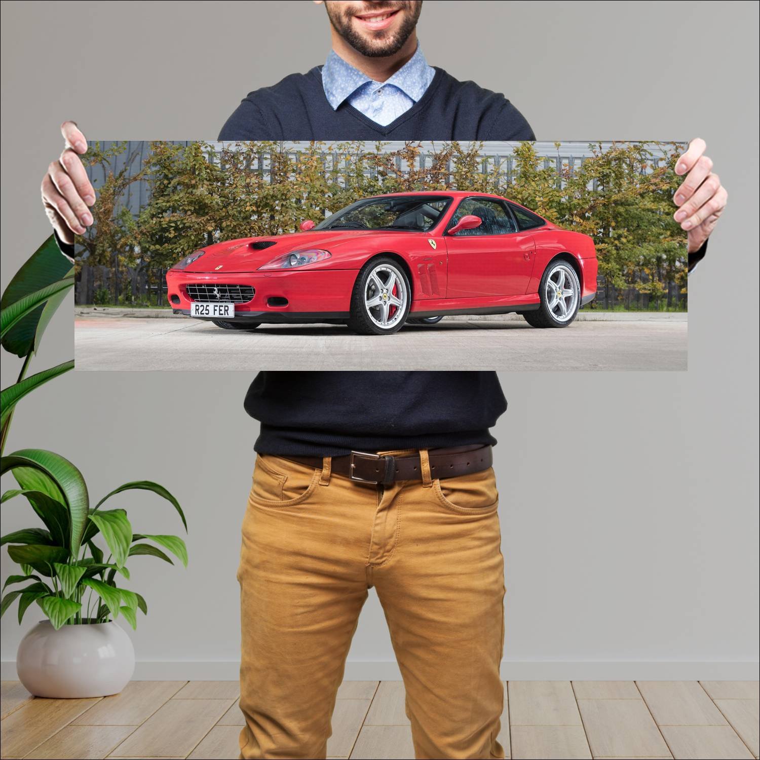 Cuadro grande 30x80cm 2005 ferrari 575m hgtc uk 74 373 Ferrari