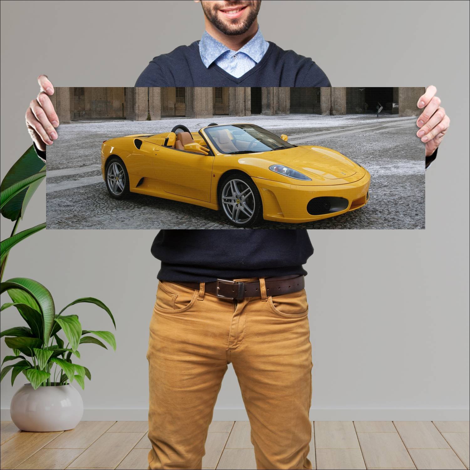 Cuadro grande 30x80cm 2005 ferrari f430 spider 711 380 Ferrari