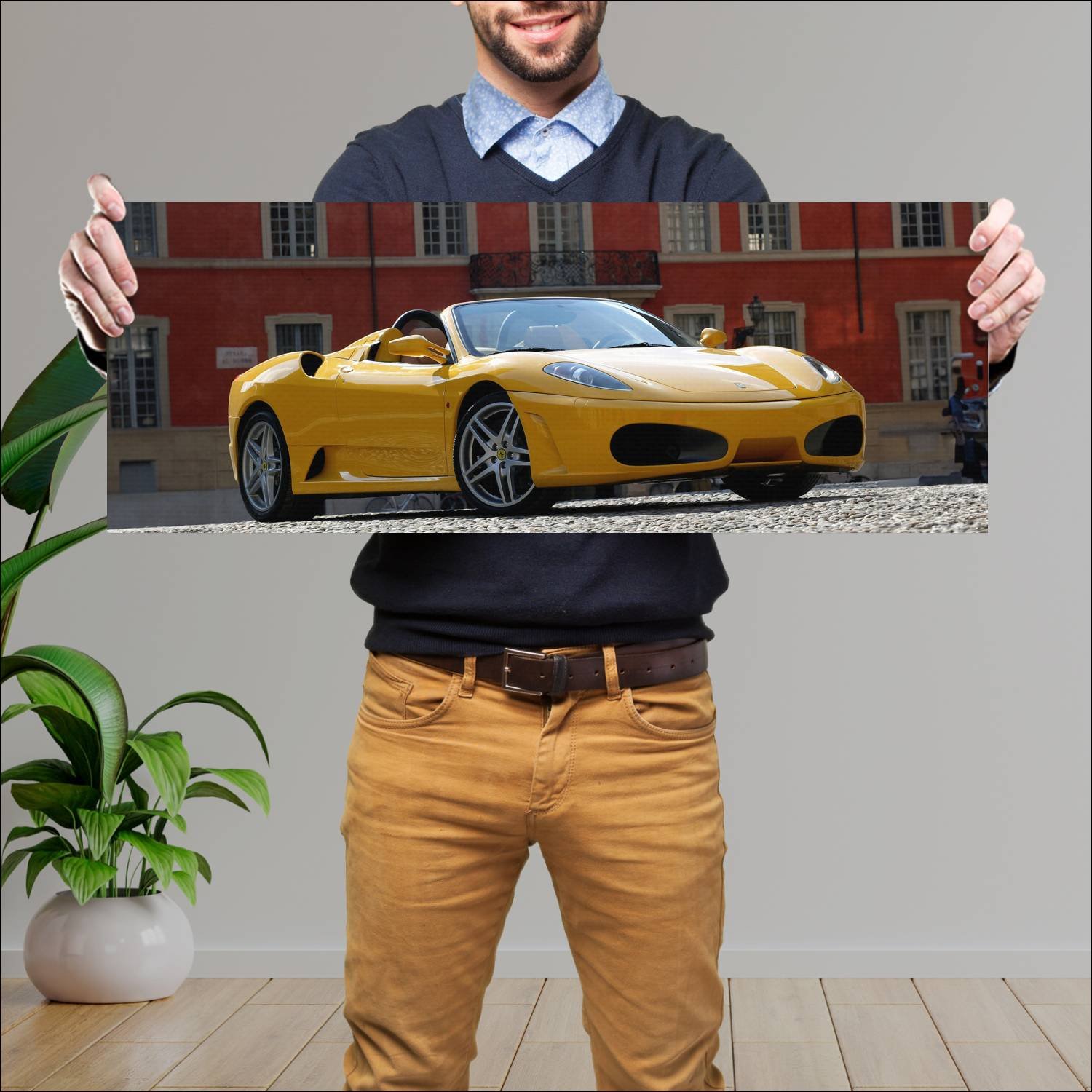 Cuadro grande 30x80cm 2005 ferrari f430 spider 711 381 Ferrari