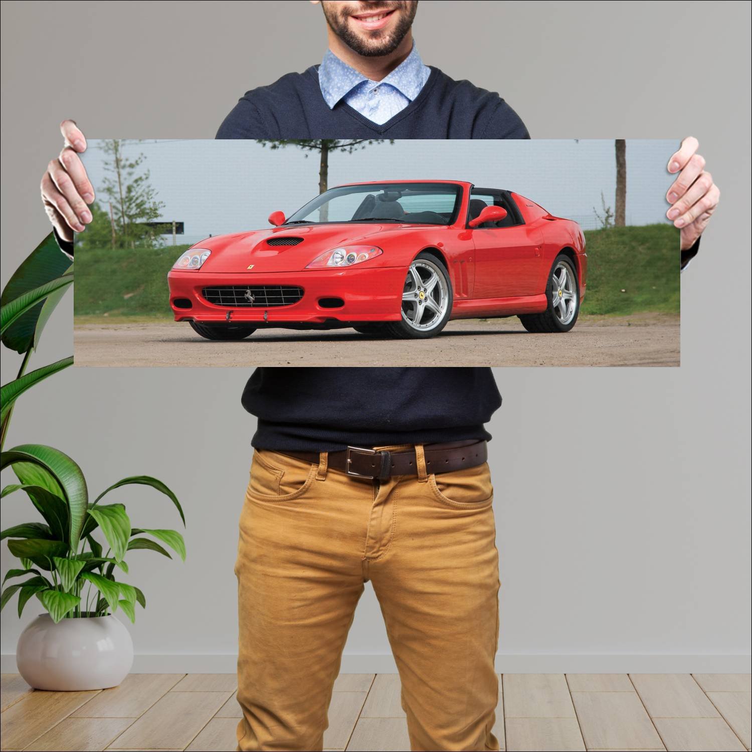 Cuadro grande 30x80cm 2005 ferrari superamerica 70 385 Ferrari