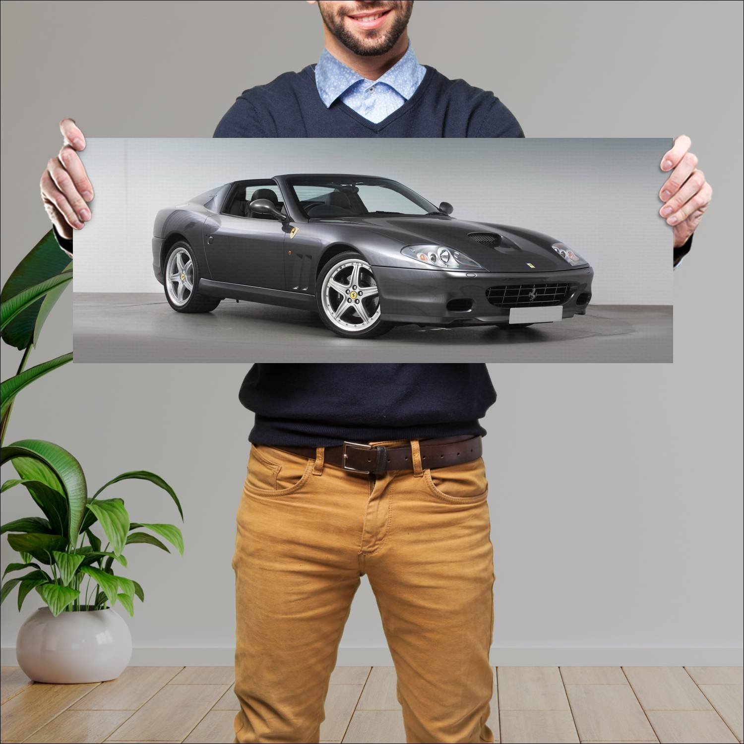 Cuadro grande 30x80cm 2005 ferrari superamerica uk 388 Ferrari