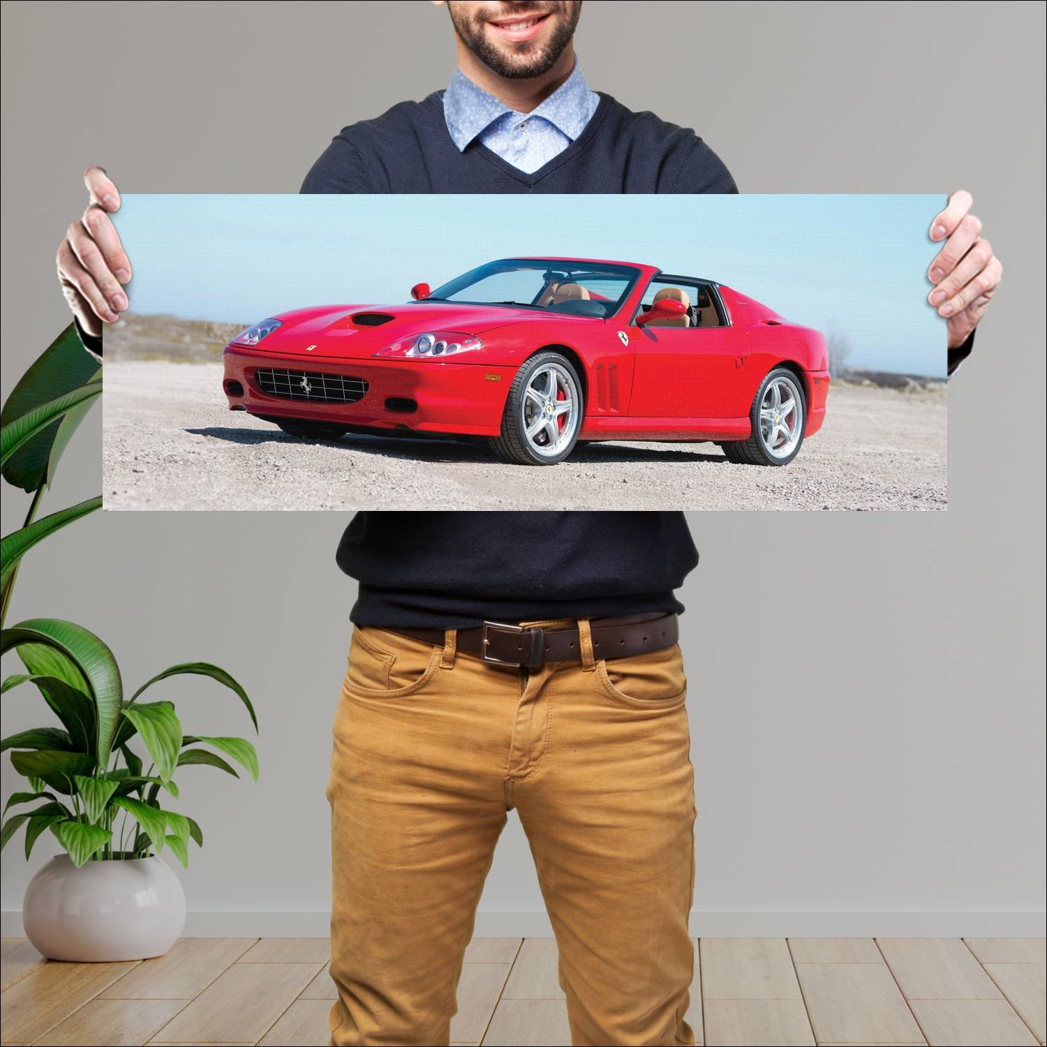 Cuadro grande 30x80cm 2005 ferrari superamerica us 389 Ferrari