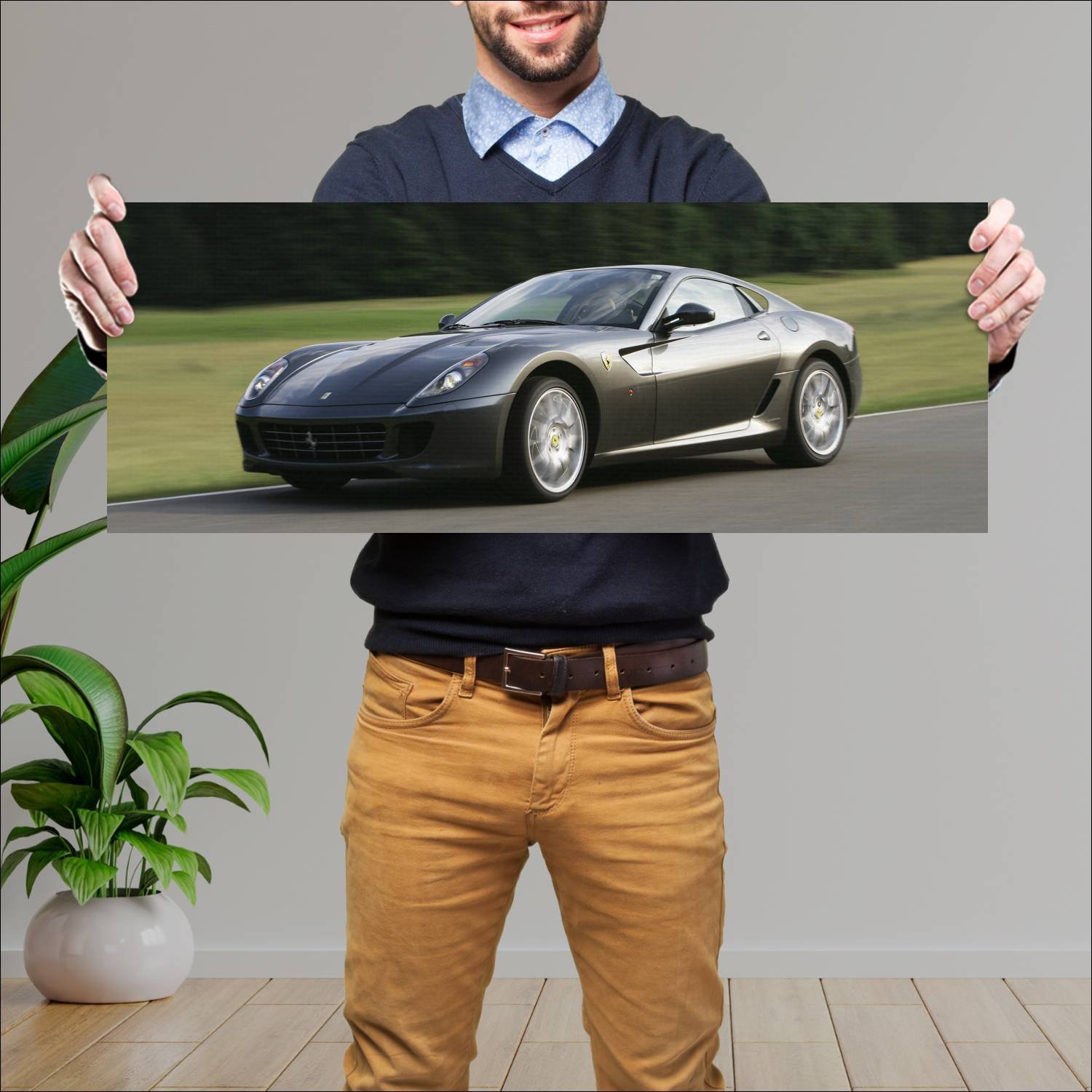 Cuadro grande 30x80cm 2006 ferrari 599 gtb fiorano 393 Ferrari