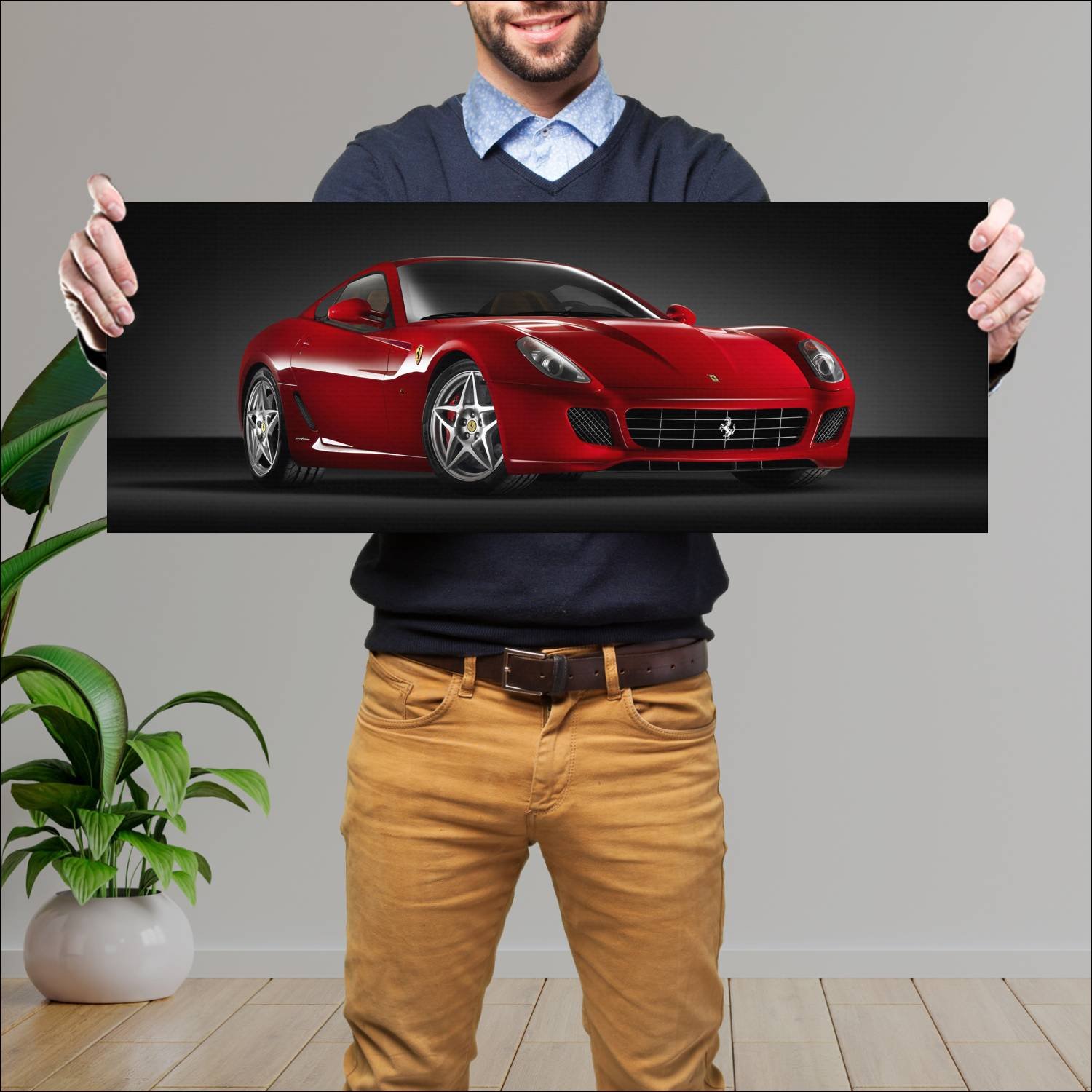 Cuadro grande 30x80cm 2006 ferrari 599 gtb fiorano 395 Ferrari