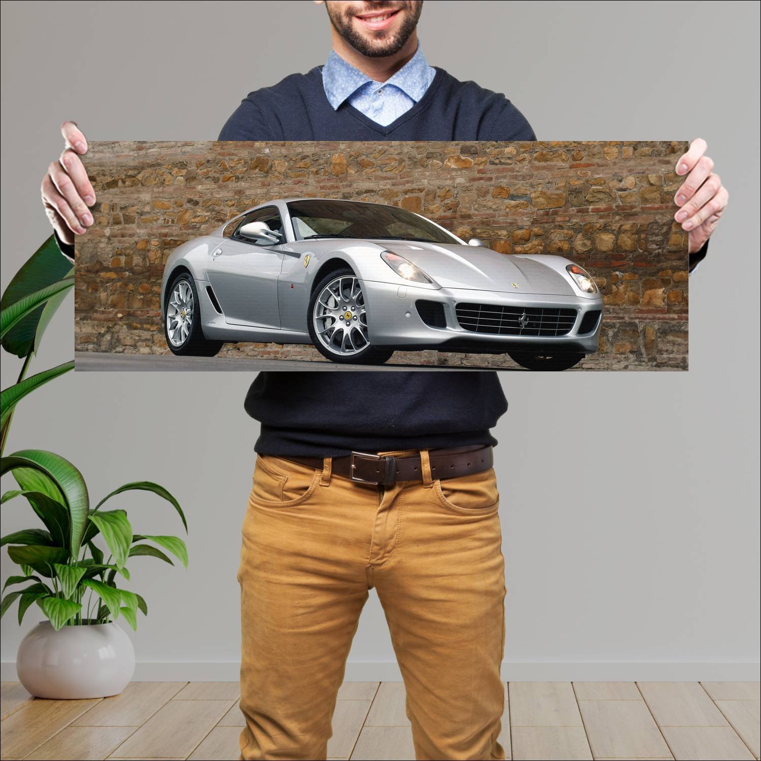 Cuadro grande 30x80cm 2006 ferrari 599 gtb fiorano 396 Ferrari